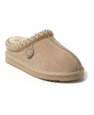 Women's Fireside Greta Genuine Shearling Clog Slipper with Embroidery