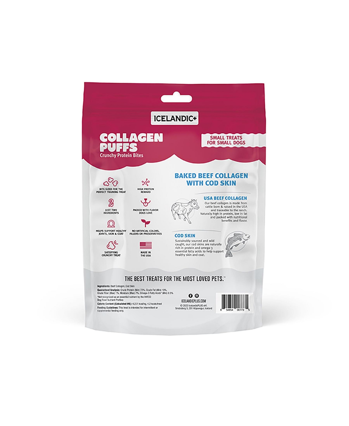 Icelandic+ Collagen Puffs: Beef With Cod Skin - Dog Treat