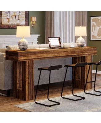 Long Console Table, 63 inches Wooden Rectangular Sofa Table for Behind the Couch, Farmhouse Entryway Table for Hallway, Living Room