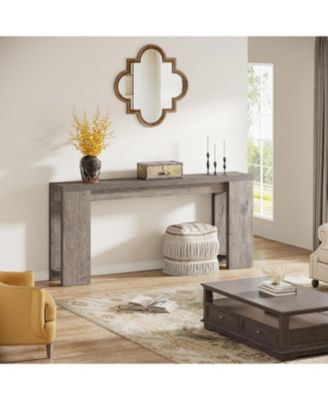 70.9-Inch Extra Long Console Table, Farmhouse Wood Sofa Table Behind Couch for Living Room, Hallway, Entrance, Foyer