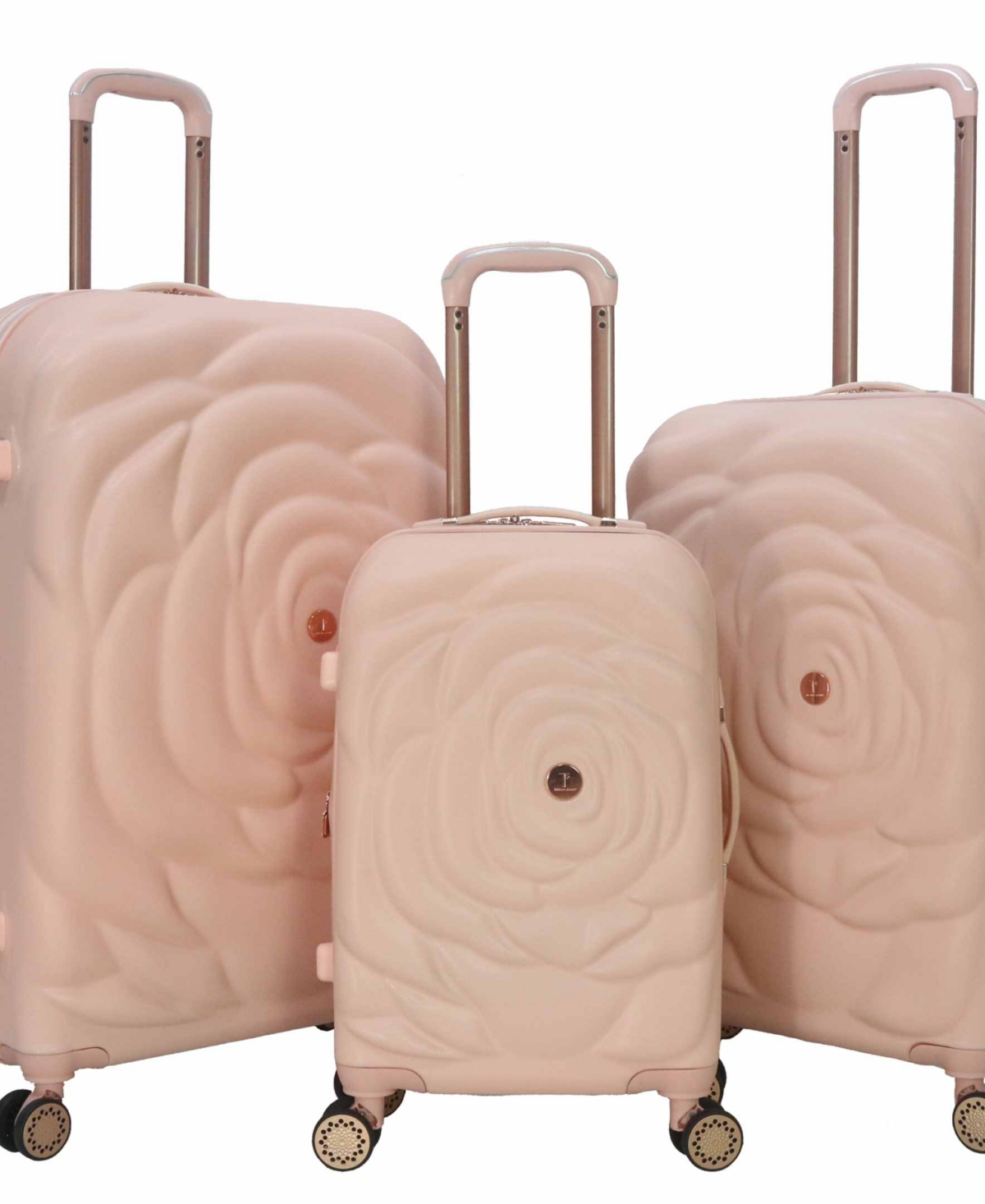 Thalia Sodi Rose Flower 26" Expandable Luggage In Pink