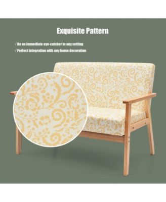 Modern Fabric Loveseat Sofa Couch Upholstered 2-Seat Armchair