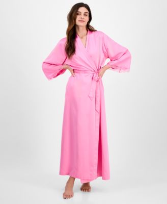 I.N.C. International Concepts - Women's Lace-Trim Satin Robe
