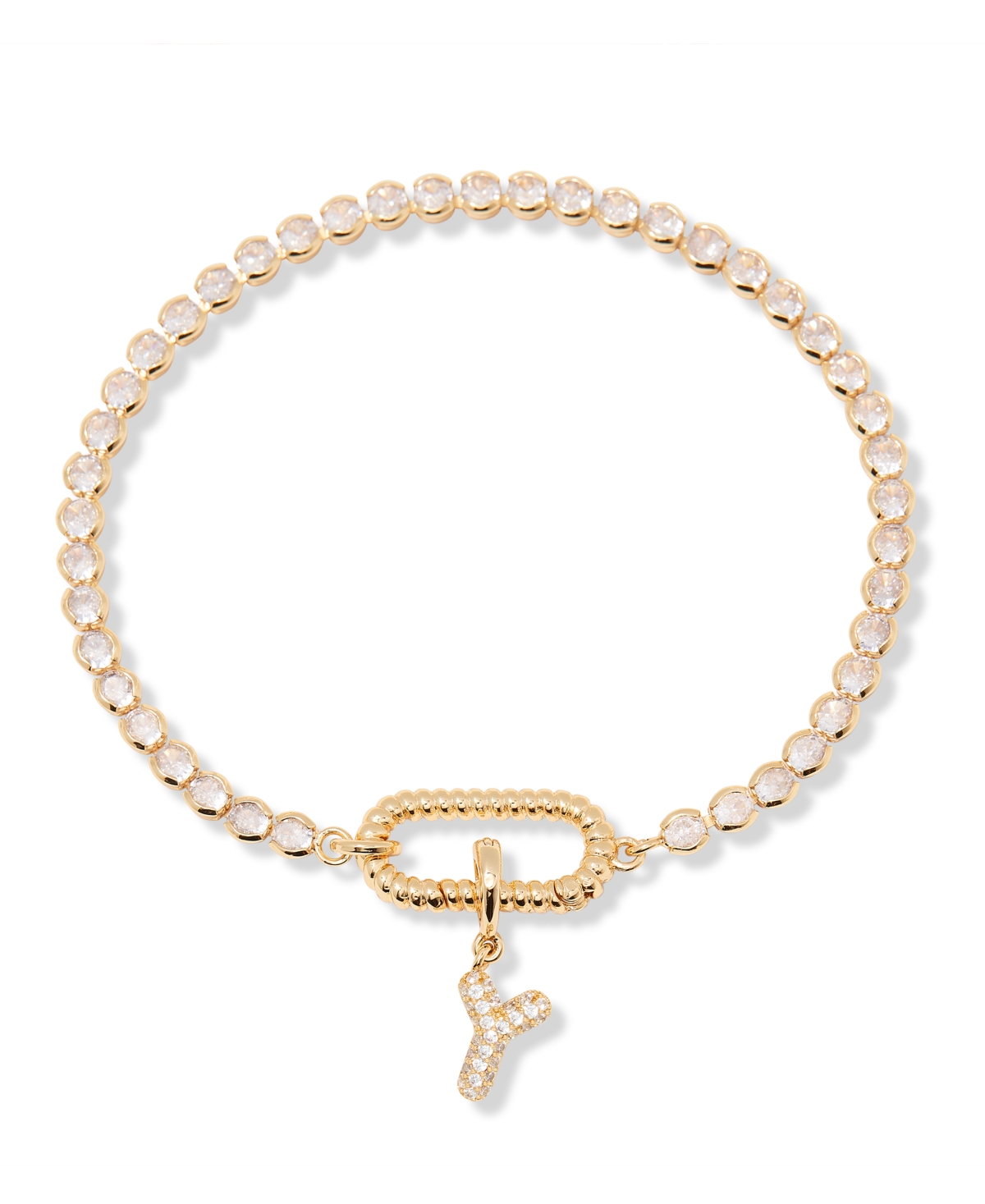 Brook & York Petra Initial Tennis Bracelet In Letter Y