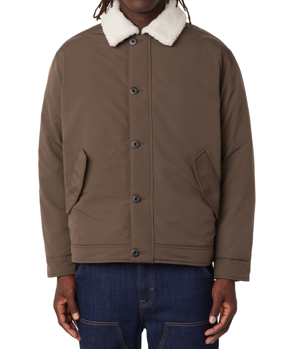 Men's Aviator Bomber Jacket - Black