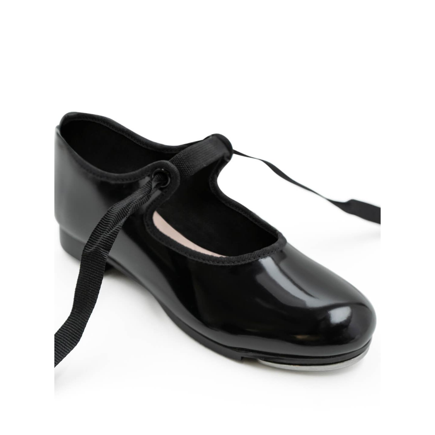 Обувь Capezio Jr. Tyette Tap Shoe для девочек, цвет: Чёрный лаковый — фото 2