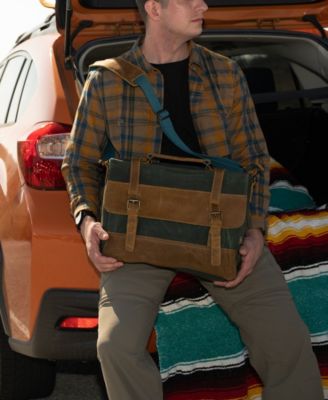 Stone Creek Waxed Canvas Large Messenger Bag