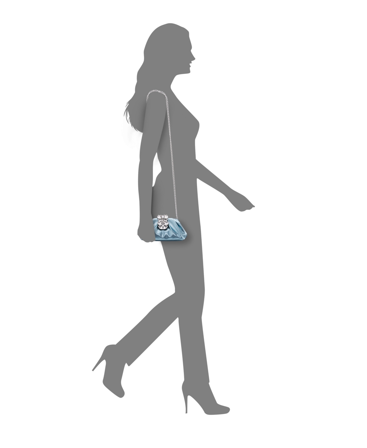 Nina Women's Crytal Frame Snap Clutch