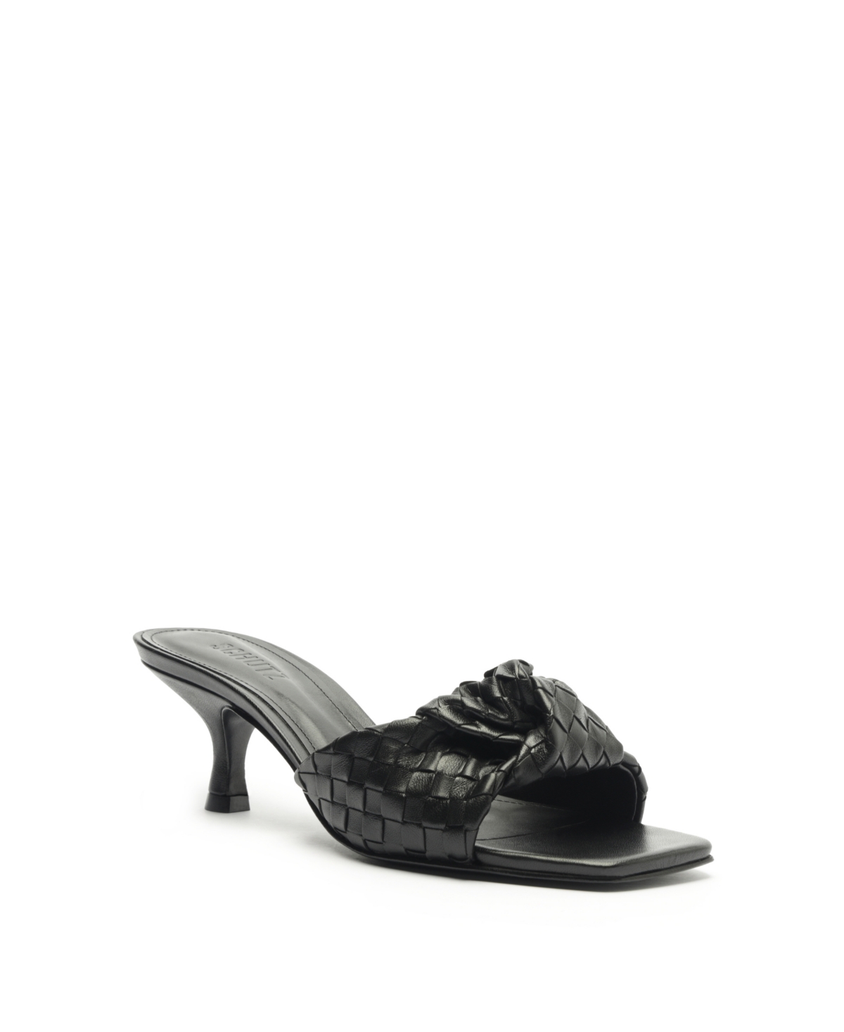 Schutz Kareena Knot Slide Sandal In Black