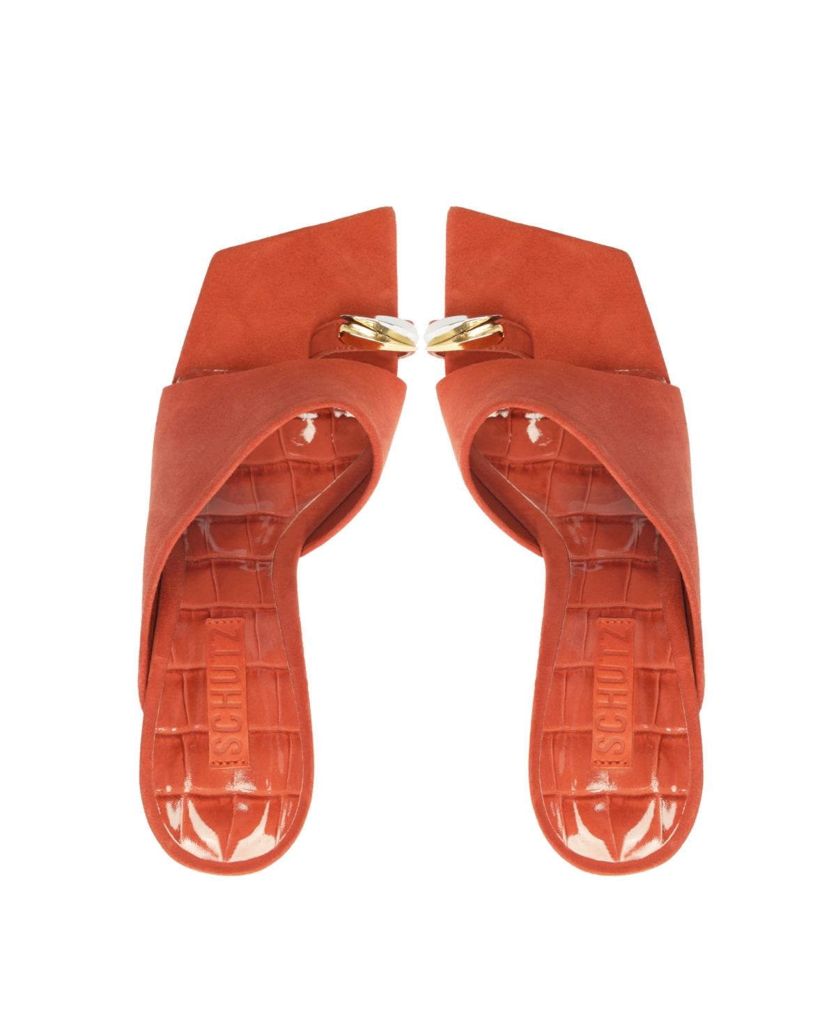 Schutz Jodie Slide Sandal In Orange