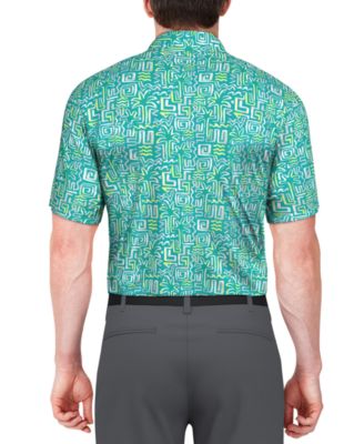 Men's Palm-Print Performance Golf Polo Shirt
