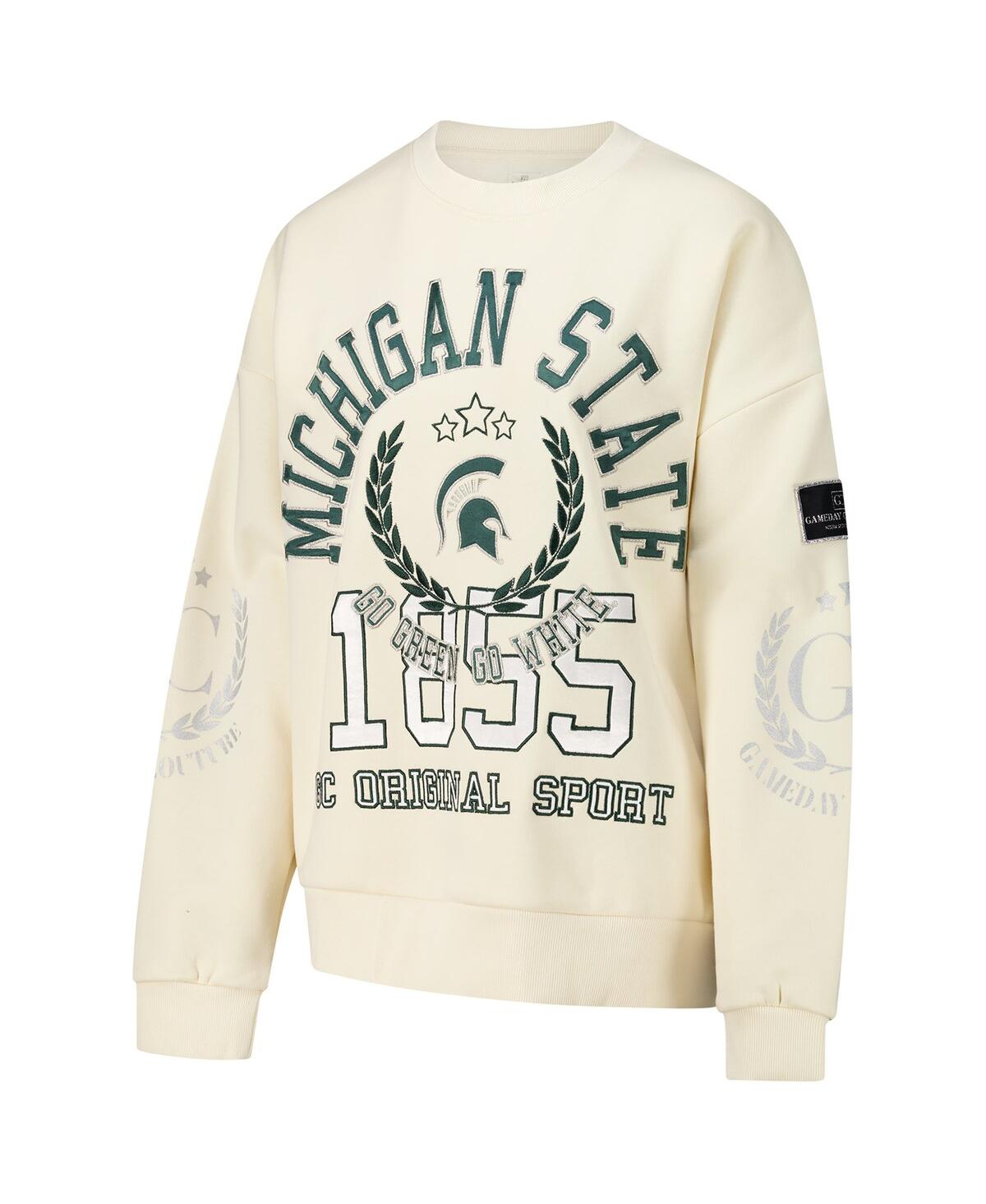 Gameday Couture Women'sMichigan State Spartans Slay Pullover Sweatshirt - Cream