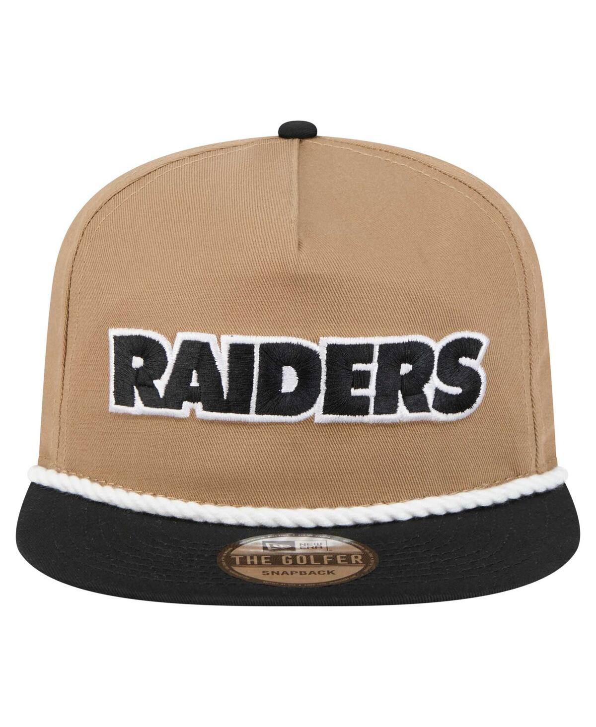 New Era Men's Khaki/Black Las Vegas Raiders Desert Golfer Snapback Hat