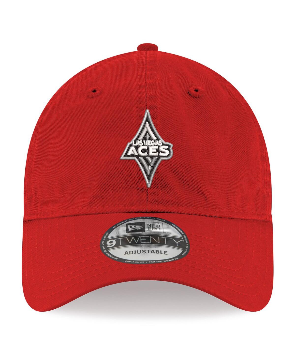 New Era Men's Red Las Vegas Aces Core Logo 9twenty Adjustable Hat In Red