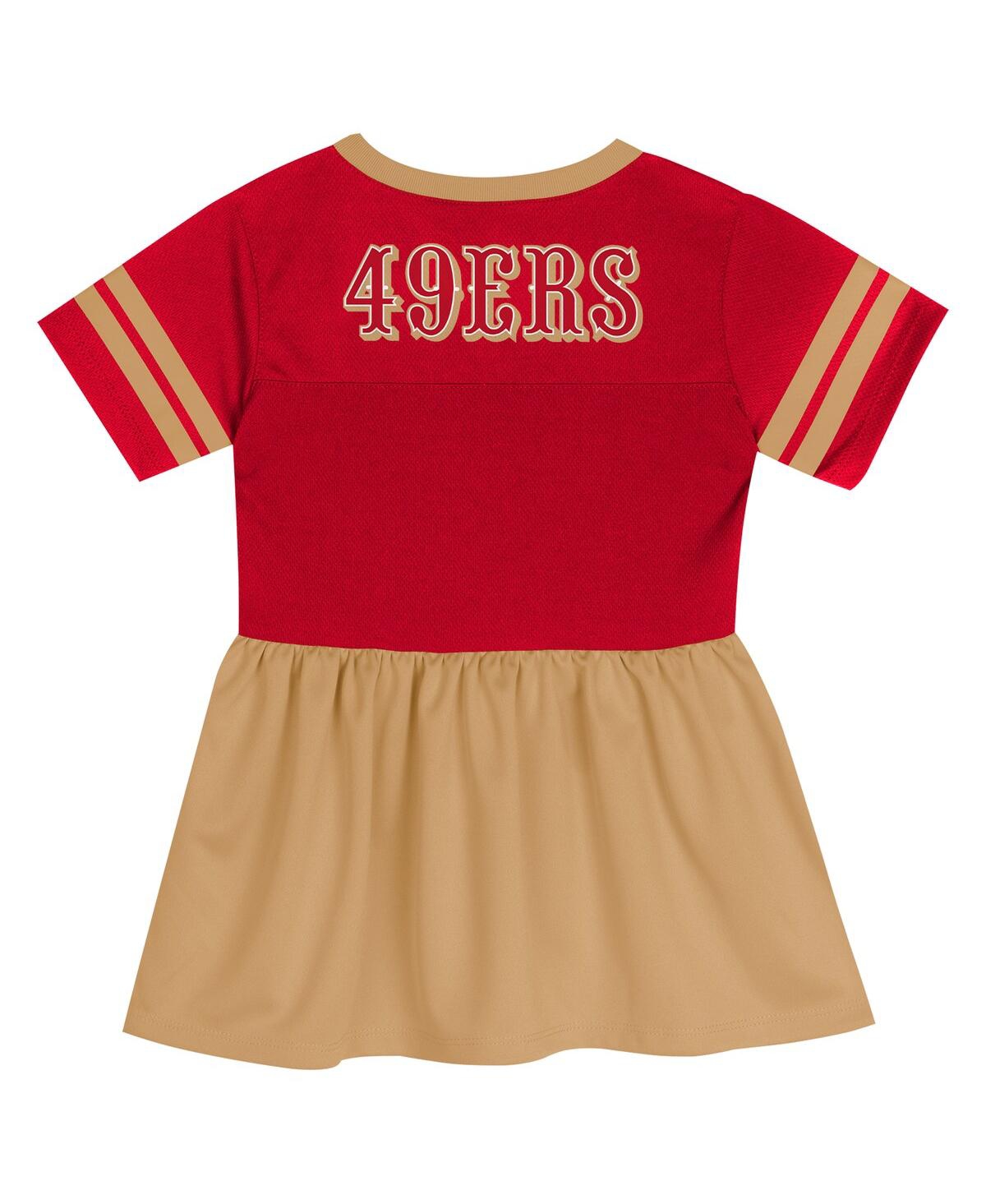 Outerstuff Girls PreschoolSan Francisco 49ers Stadium Lights Fashion Jersey Dress - Scarlet