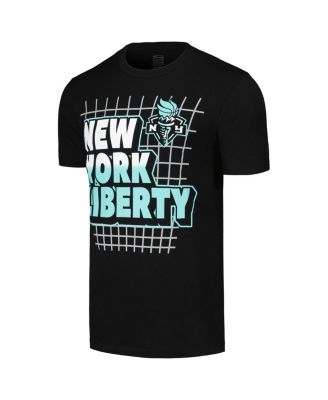 Men's and Women's Black New York Liberty Spelled Out T-Shirt