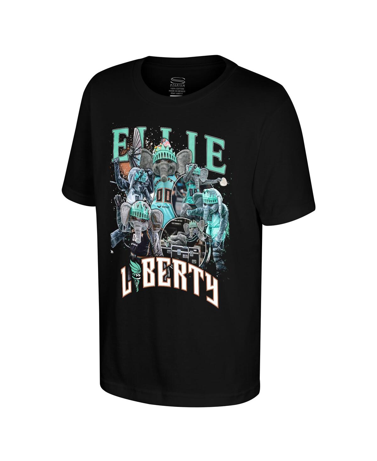 Stadium Essentials Big Boys And Girls Black New York Liberty Ellie Crossroads T-shirt In Black