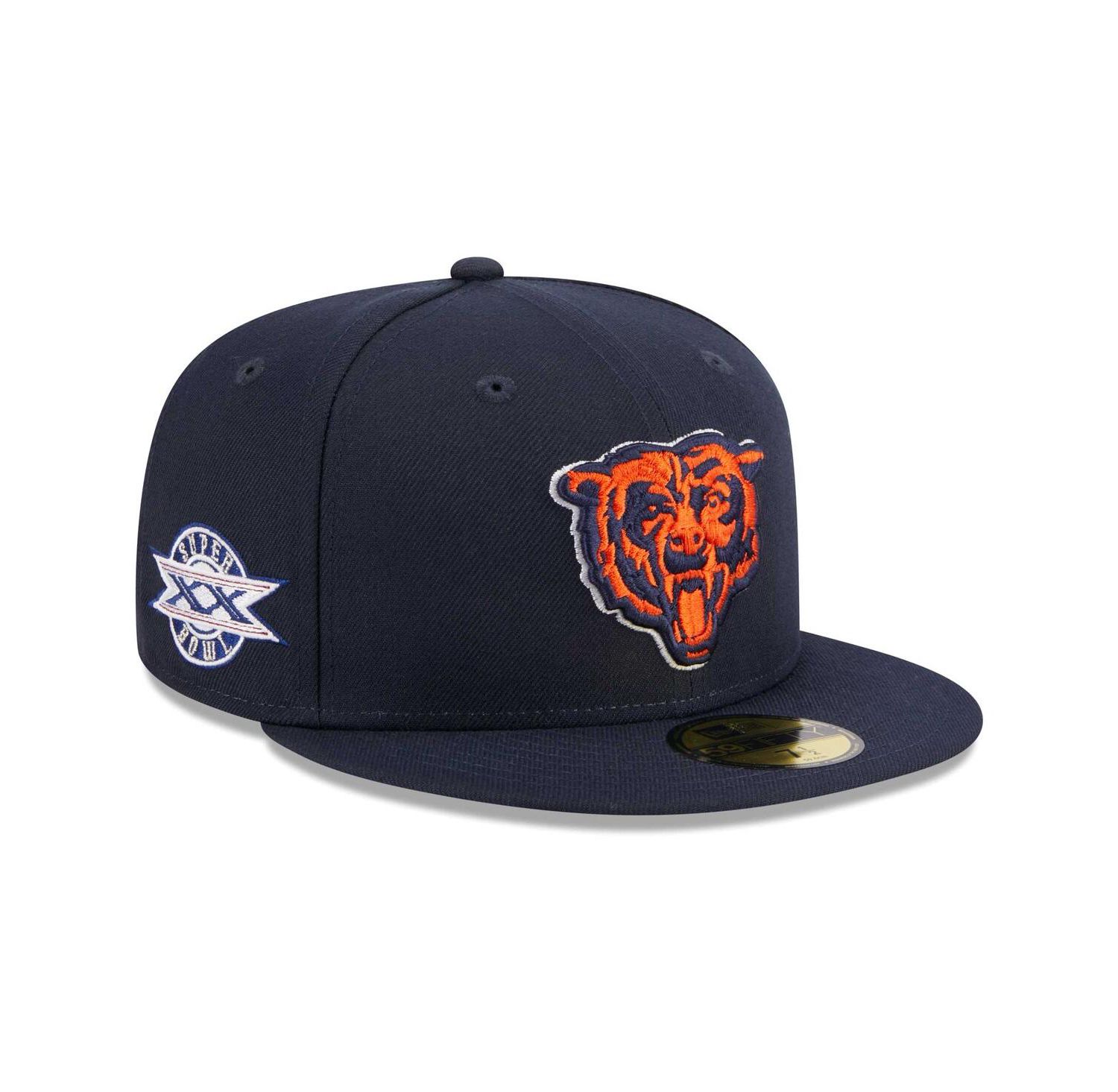 Men's Navy Chicago Bears Alternate Logo Main Patch 59FIFTY Fitted Hat