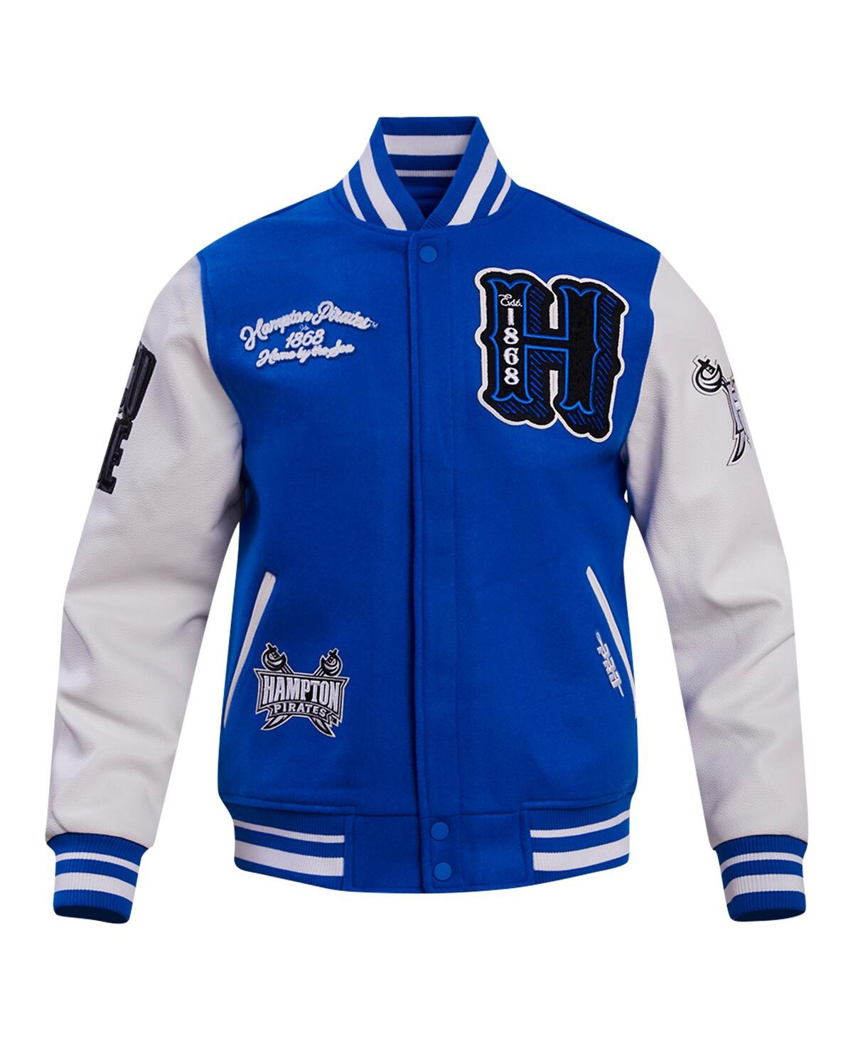 Pro Standard Men'sHampton Pirates Hbcu Vintage Varsity Wool Full-Zip Jacket - Royal