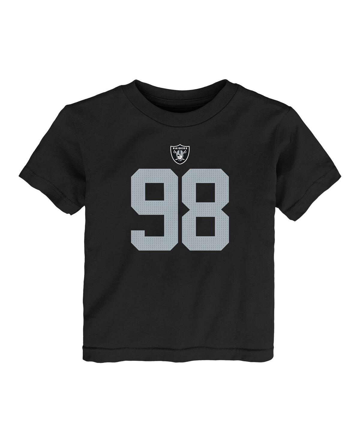 Nike Toddler Maxx CrosbyLas Vegas Raiders Player Name Number T-Shirt - Black