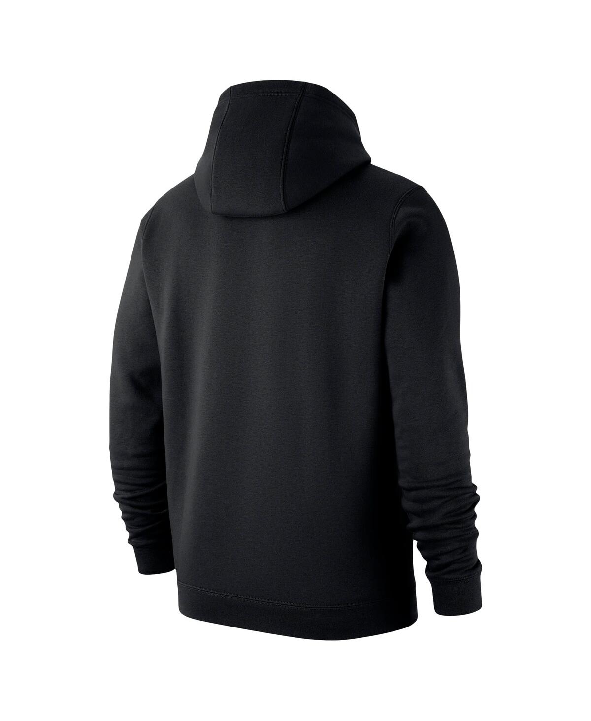 Nike Men'sVcu Rams Logo Club Fleece Pullover Hoodie - Black