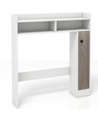 Bathroom Over the Toilet Floor Storage Organizer with Adjustable Shelves - White