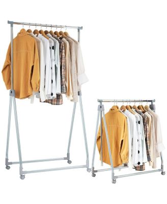 Extendable Foldable Heavy Duty Clothing Rack with Hanging Rod