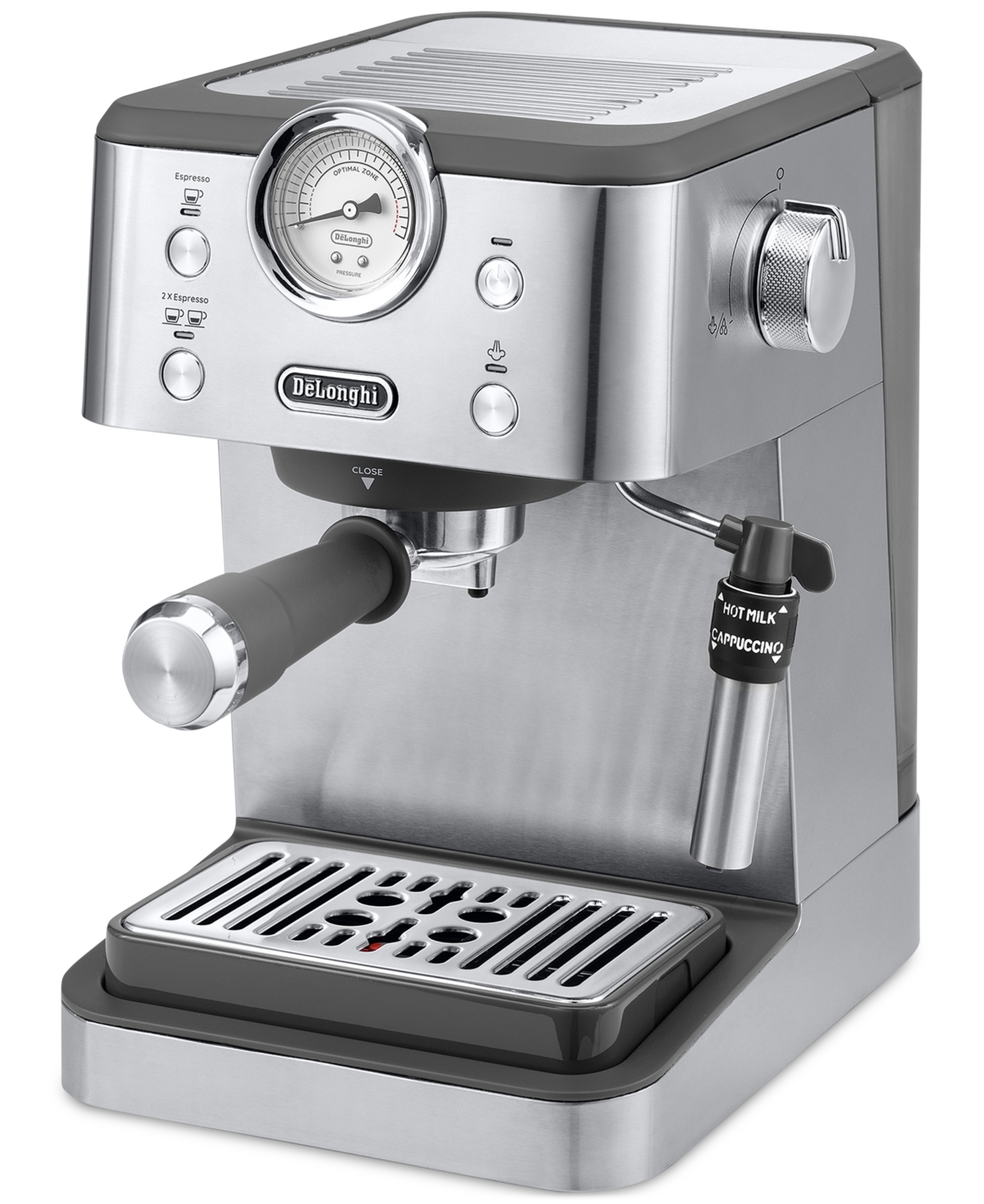 Shop Delonghi Linea Classic Espresso Machine In Stainless Steel  Grey