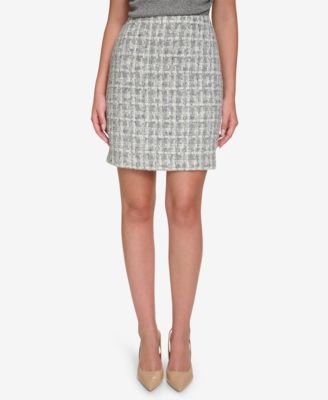Calvin Klein - Women's Tweed Mini Pencil Skirt