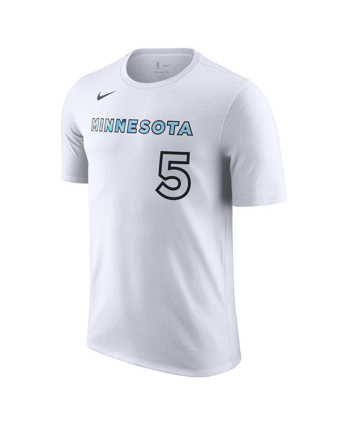 Nike Men'sAnthony Edwards Minnesota Timberwolves 2024/25 City Edition Name Number T-Shirt - White