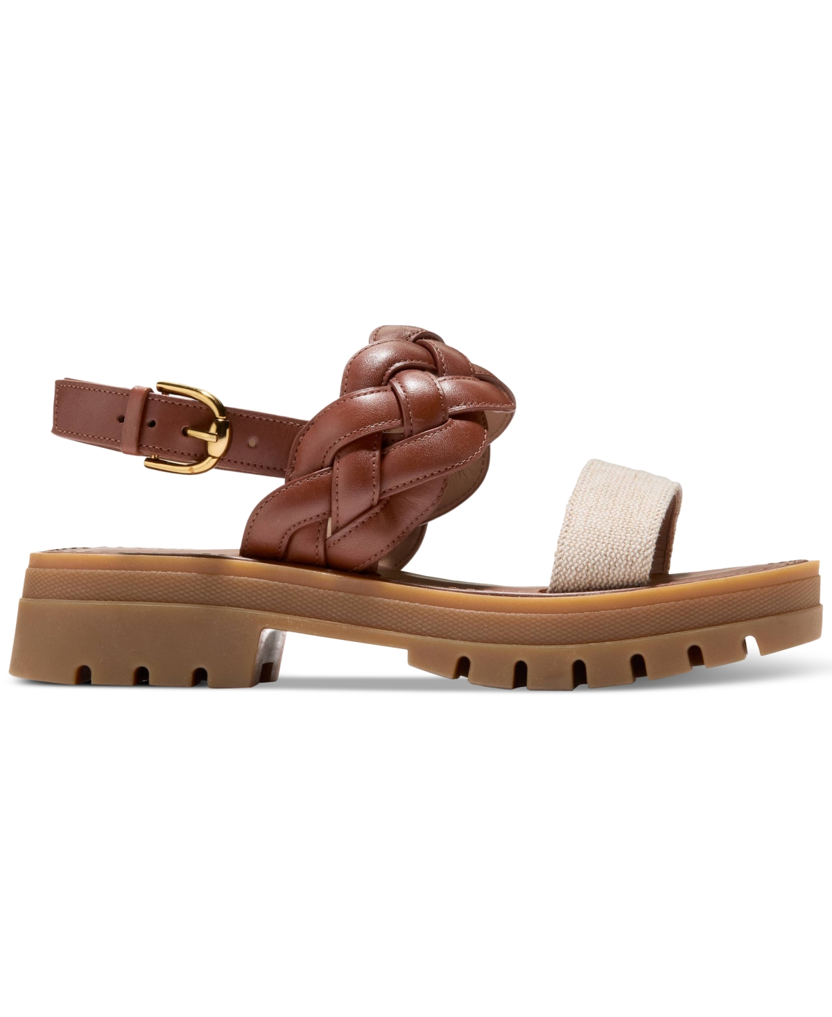 Cole Haan Women's Cressida Lug Flat Sandals In Natural Canvas