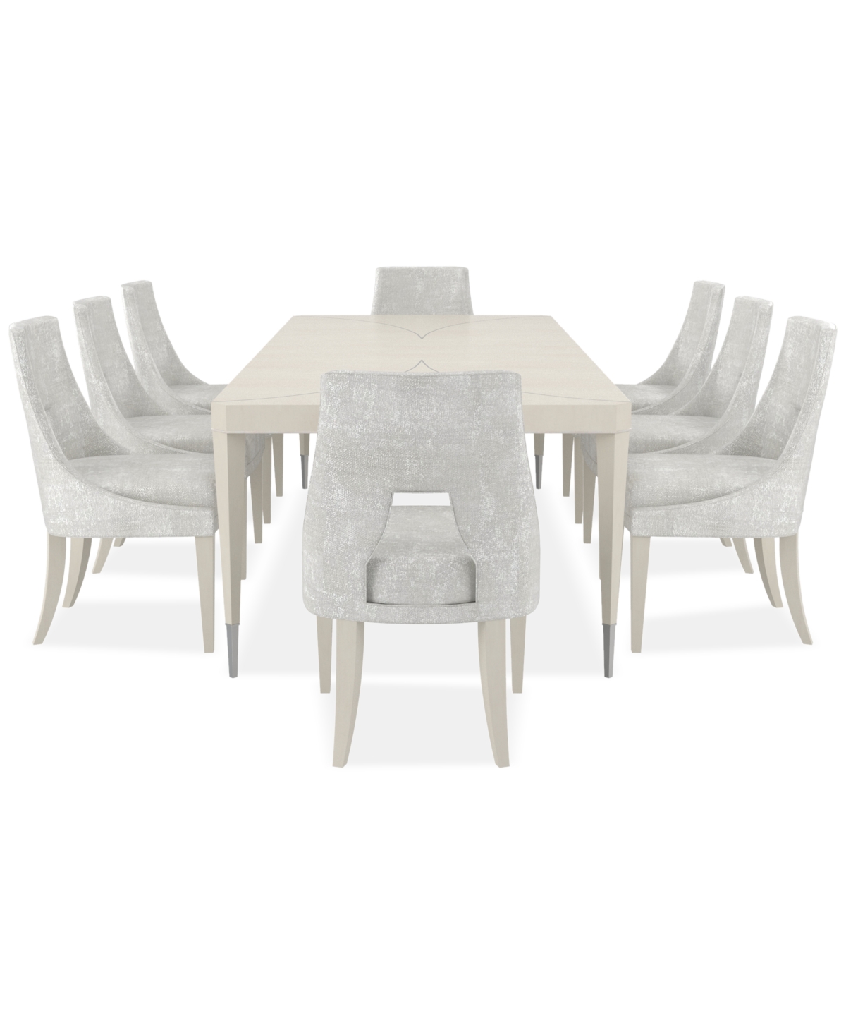 Macy's Mezzanine 9-pc. Dining Set (rectangular Table & 8 Side Chairs) In No Color
