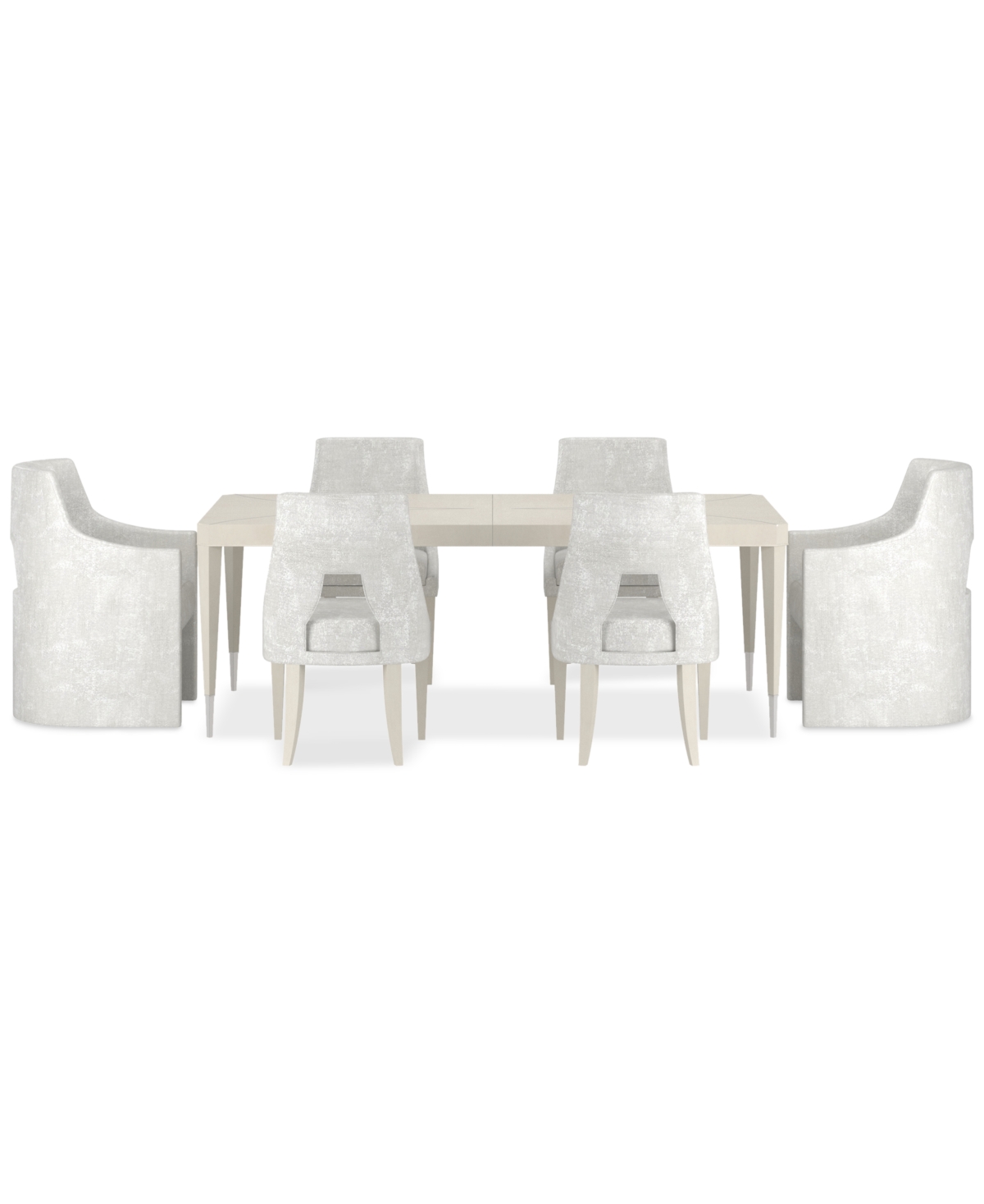 Macy's Mezzanine 7-pc. Dining Set (rectangular Table, 4 Side Chairs & 2 Arm Chairs) In No Color