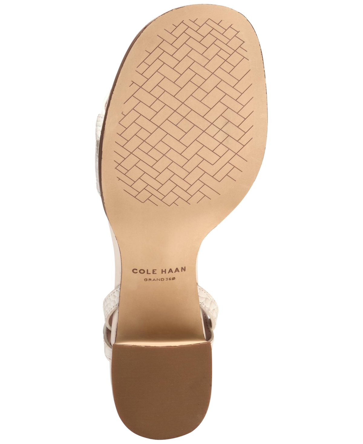 Cole Haan Ambrose Braid Ankle Strap Sandal In Ivory Croc