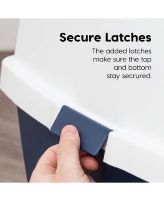 Jumbo Hooded Cat Litter Box with Scoop, Navy