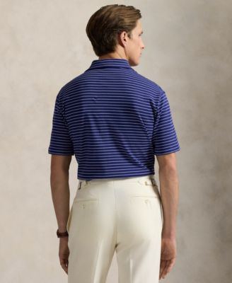 Men's Classic-Fit Striped Soft Cotton Polo Shirt