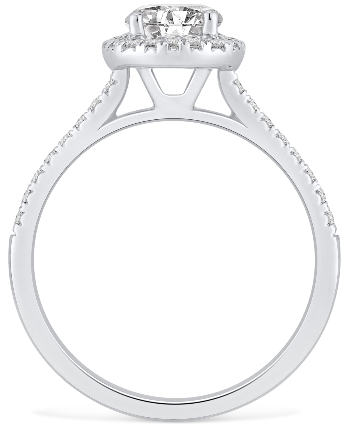 GIA CERTIFIED DIAMONDS GIA CERTIFIED DIAMOND HALO ENGAGEMENT RING (1 CT. T.W.) IN 14K WHITE GOLD 