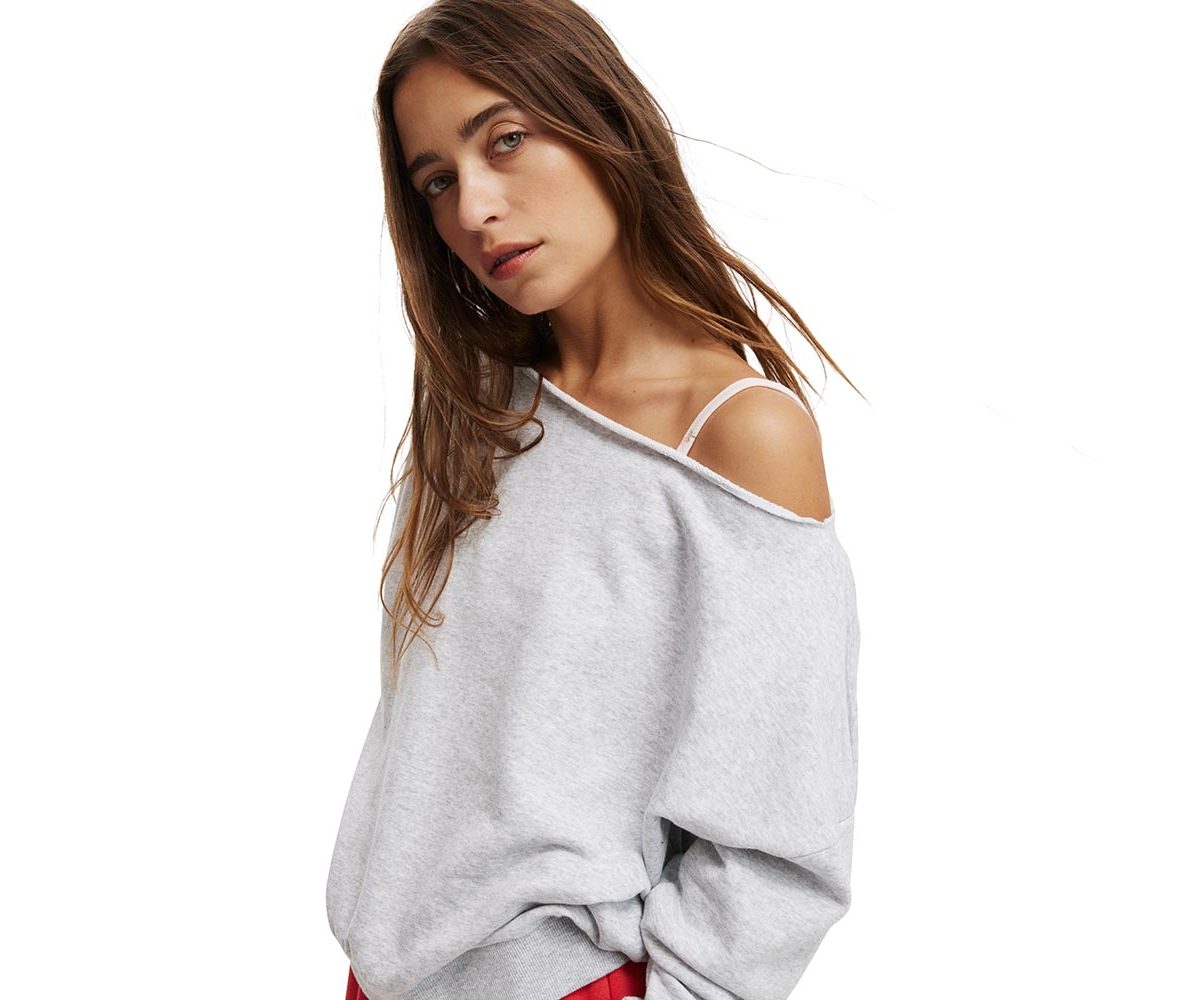 Cotton On Women's Classic Fleece Off The Shoulder Sweatshirt