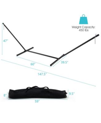 2-Person Heavy-Duty Hammock Stand with Storage Bag