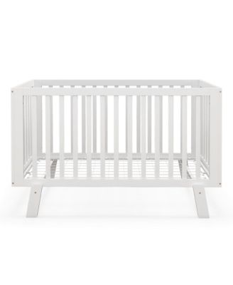 Wooden Baby Crib 3-Height Adjustable Wood Mini Crib Non-Toxic Finish