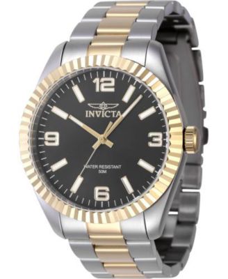 Men's 47453 Specialty Quartz 3 Hand Black Dial Watch