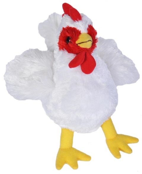 Детская мягкая игрушка Wild Republic Hug'ems Chicken Stuffed Animal, 7 Inches