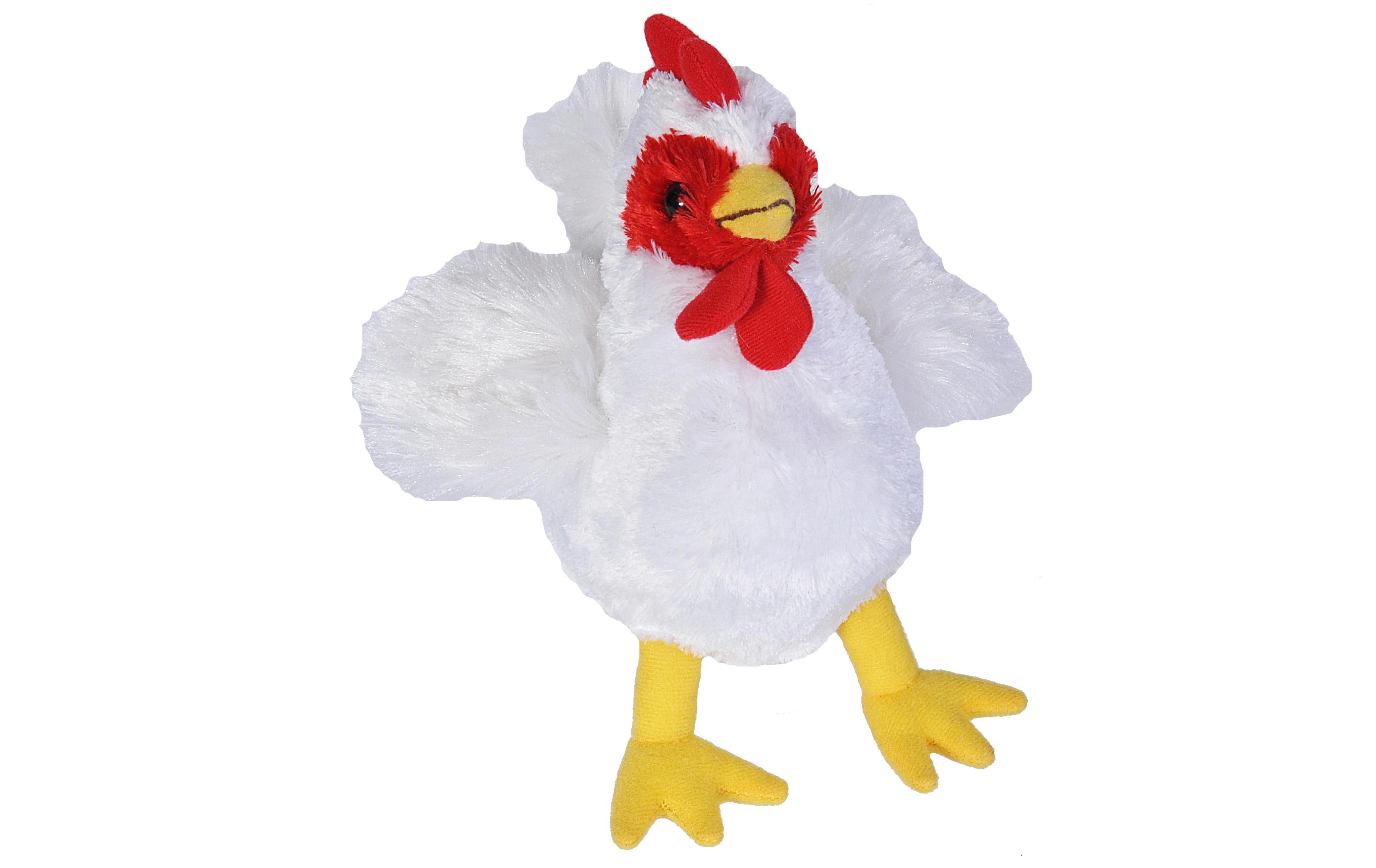 Wild Republic Hug'ems Chicken Stuffed Animal, 7 Inches