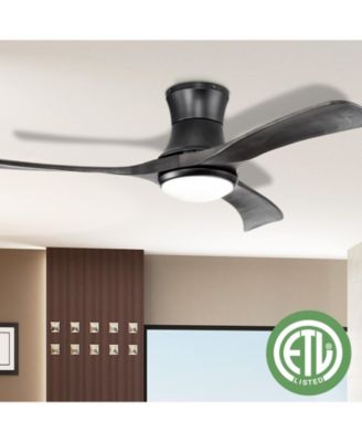 52 Inch Flush Mount Ceiling Fan with LED