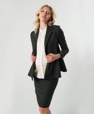 Maternity Tailored Workwear Blazer in Italian Stretch Suiting Fabric (Regular & Petite)