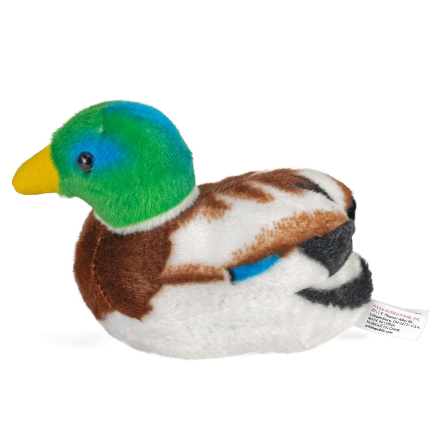 Детская мягкая игрушка Wild Republic Audubon Birds Mallard Duck Plush with Authentic Bird Sound, Stuffed Animal, Bird Toys for Kids and Birders, 5 Inches — фото 3