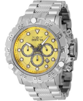 Men's 47180 Subaqua Quartz Chronograph Yellow, Gunmetal Dial Watch