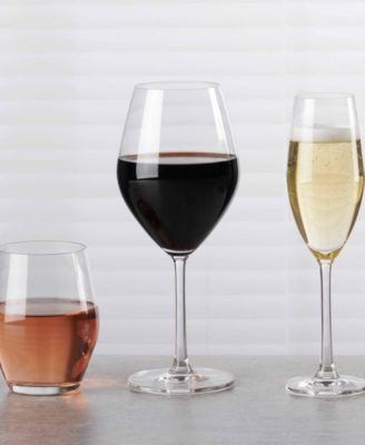 Stemmed Wine Glasses, Set of 8