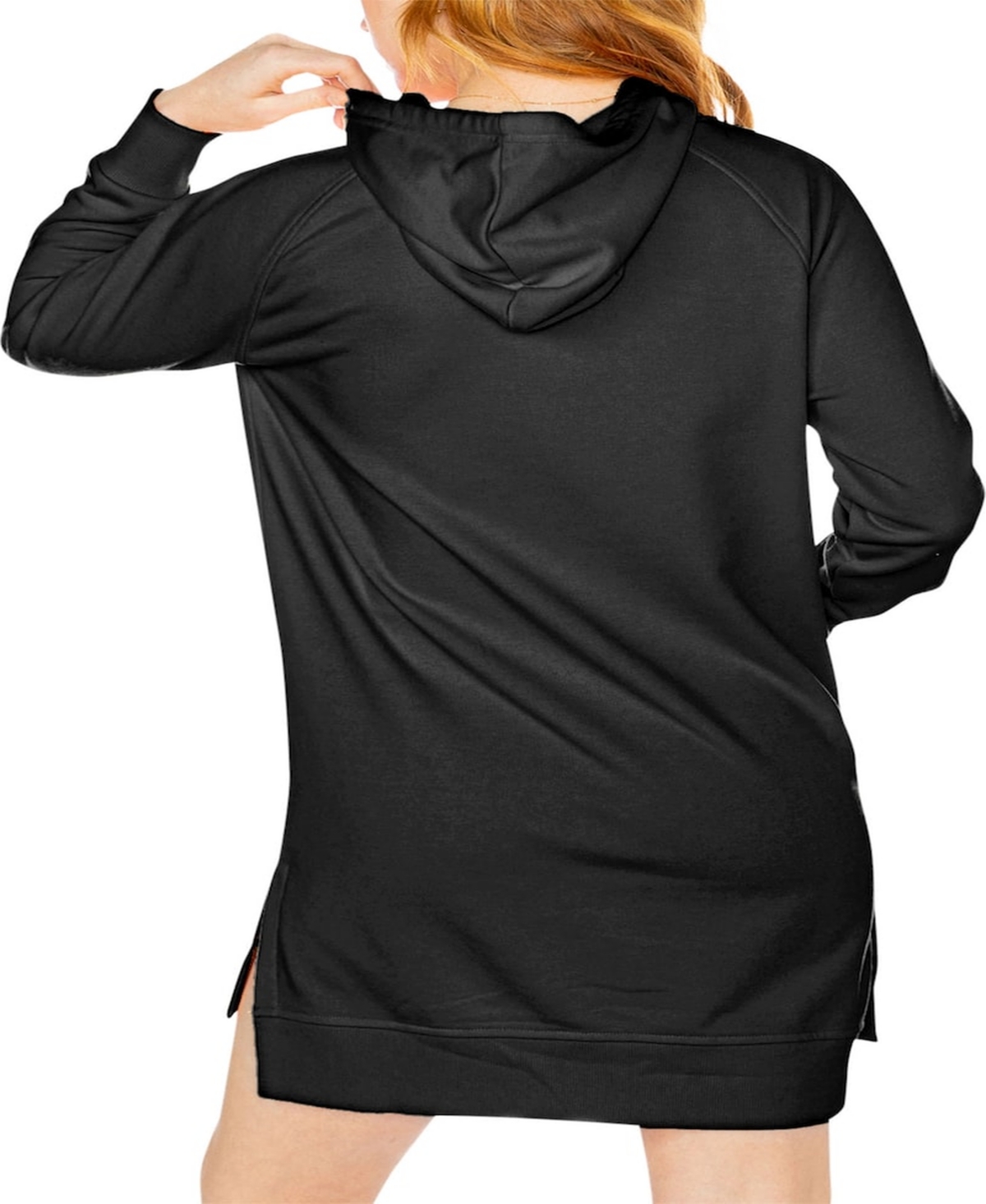 Gameday Couture Women'sClemson Tigers Take a Knee Raglan Hooded Sweatshirt Dress - Black