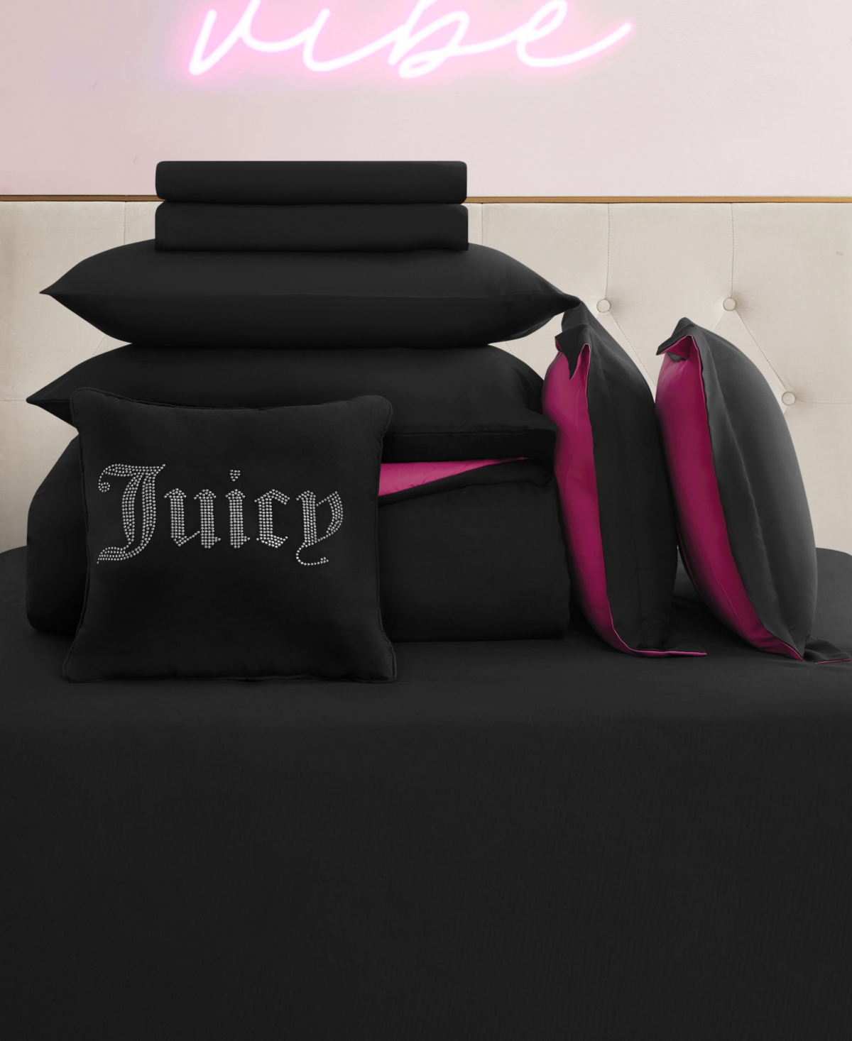 Juicy Couture Alexis 8-pc. Comforter Set, Queen In Hot Pink